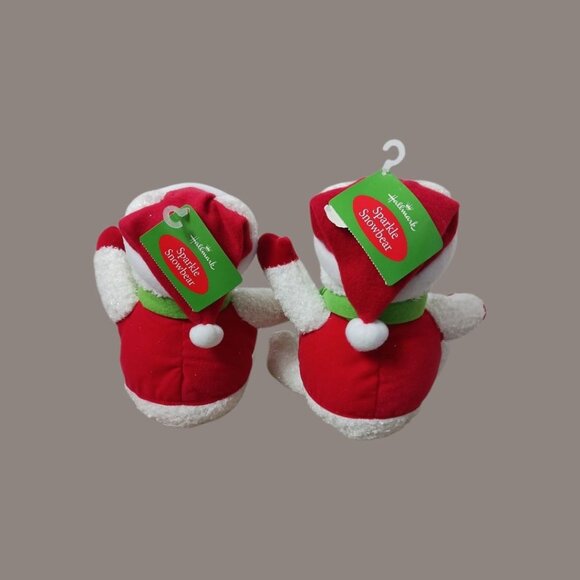 Hallmark Sparkle Rare Snowbear Plush Christmas Decor Set Of 2 - Picture 4 of 16